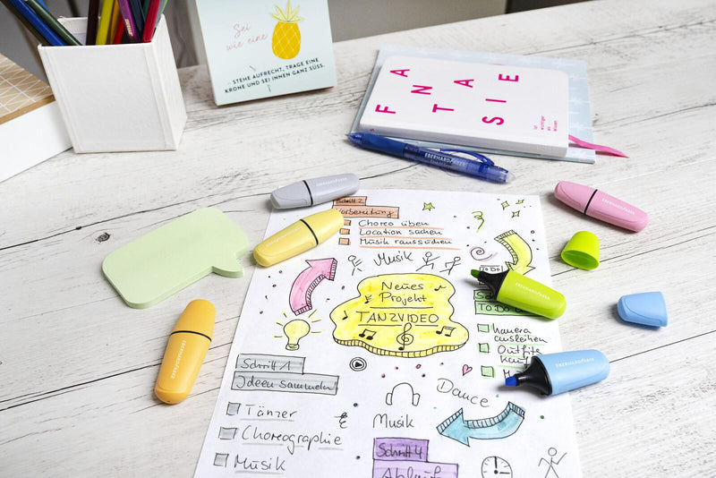 EBERHARD FABER Mini Pastell Textmarker Mehrfarbig
