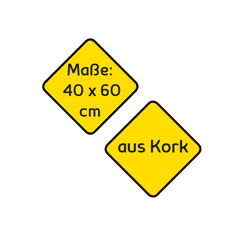 Idena Pinnwand mit Zubehör 60,0 x 40,0 cm Kork braun