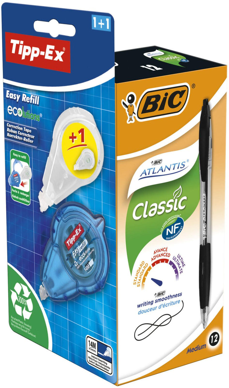 BIC® Kugelschreiber-Set 0.4 mm Schwarz