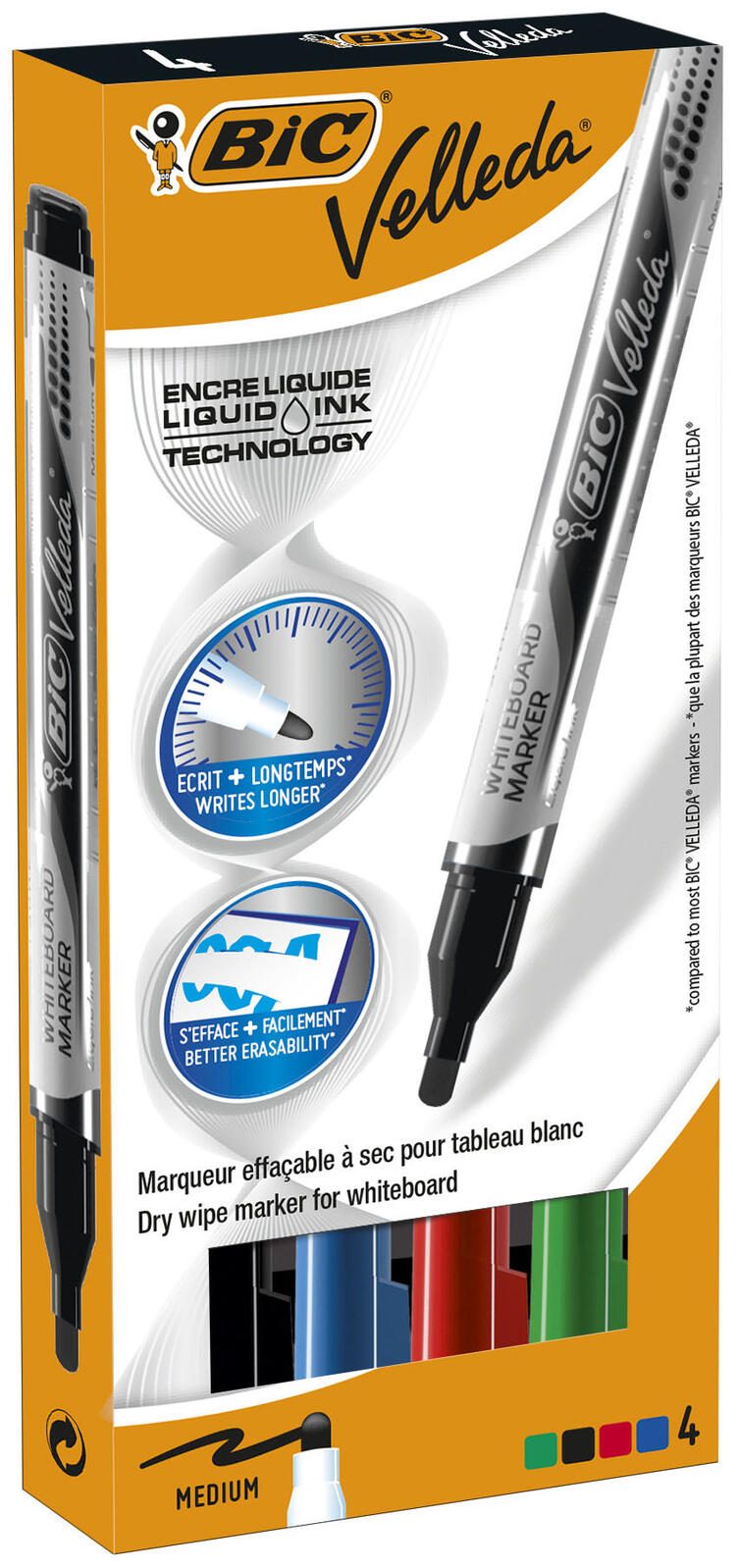 BIC® Velleda Whiteboard-Marker-Set 2.2 mm Mehrfarbig