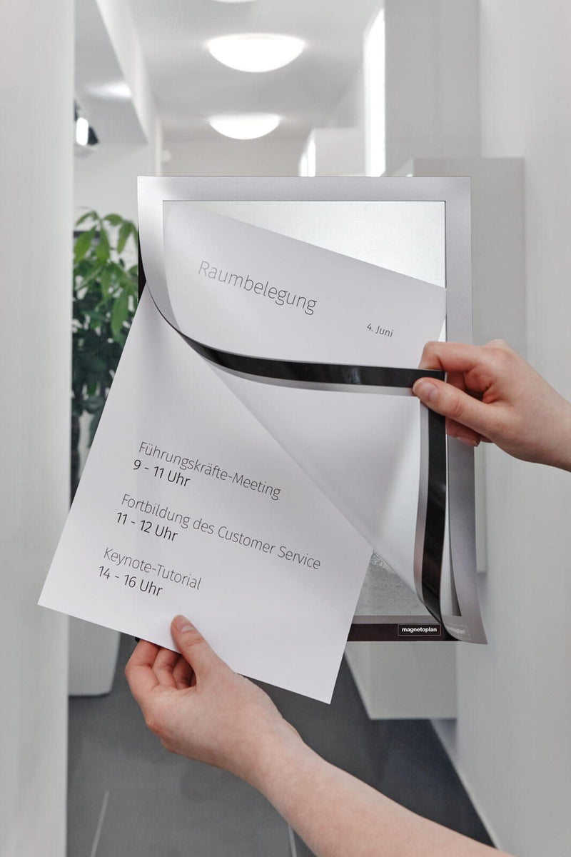 magnetoplan Magnetrahmen selbstklebend A3 silber