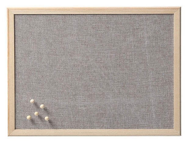 Zeller Pinnwand 40,0 x 30,0 cm Leinen grau