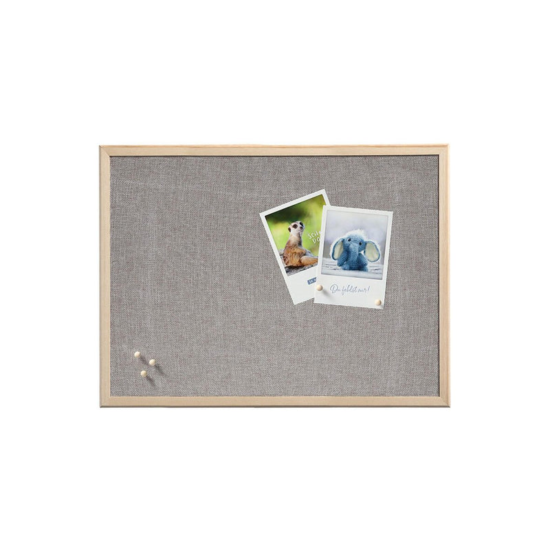 Zeller Pinnwand 60,0 x 40,0 cm Leinen grau