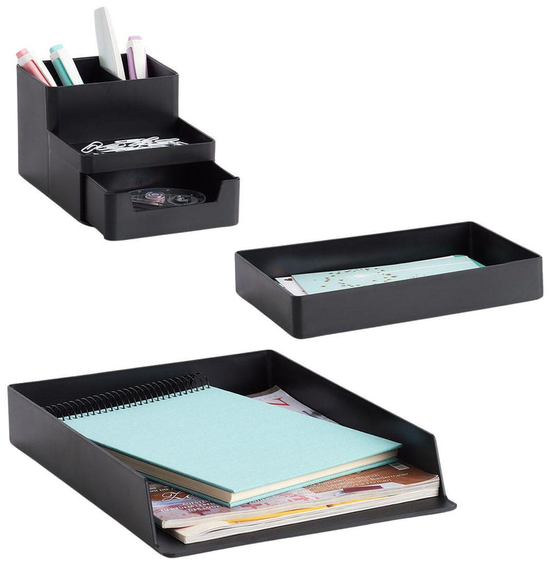 Zeller Schreibtisch-Organizer 15,3 x 11,2 x 9,3 cm schwarz