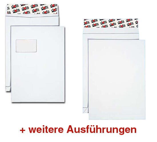 dots Versandtaschen DIN B4 weiß