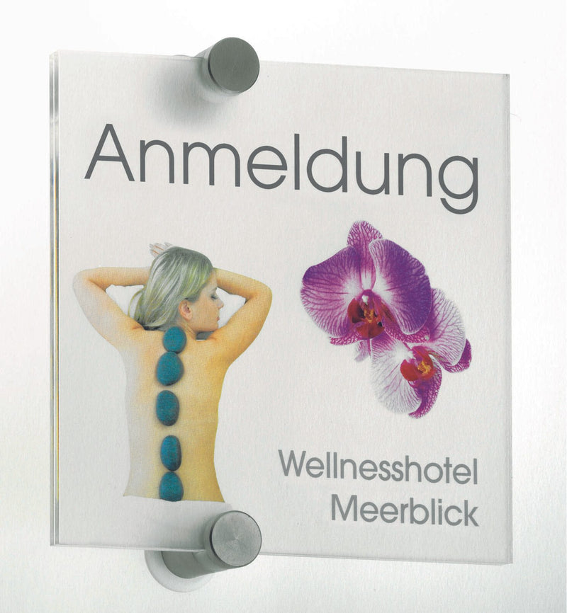 DURABLE Türschild 14,8 x 14,8 cm transparent