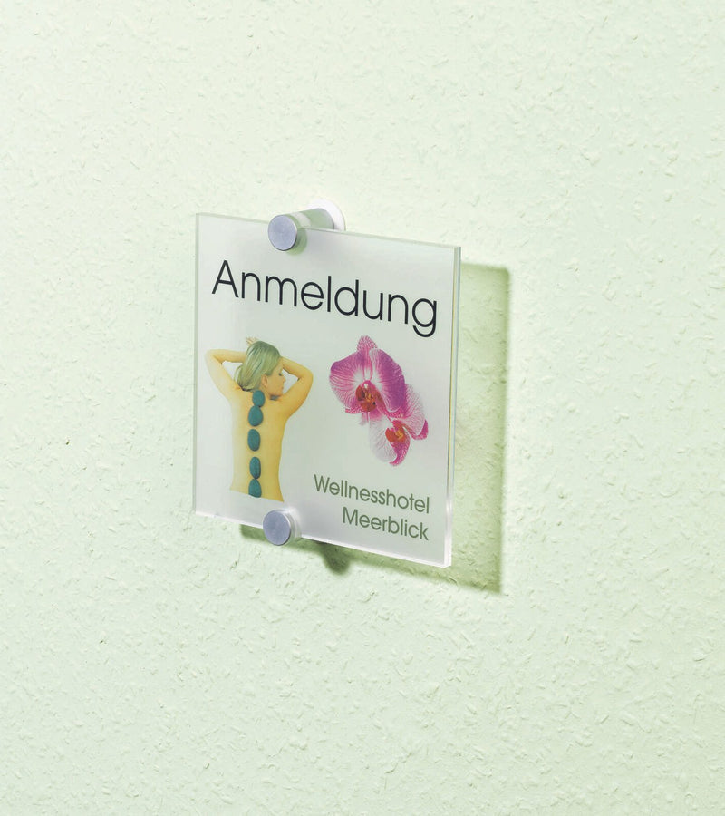 DURABLE Türschild 14,8 x 14,8 cm transparent