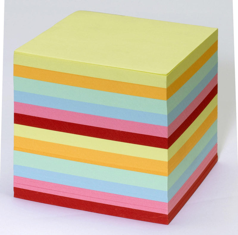 folia Notizzettel geleimt 9 cm x 9 cm farbsortiert