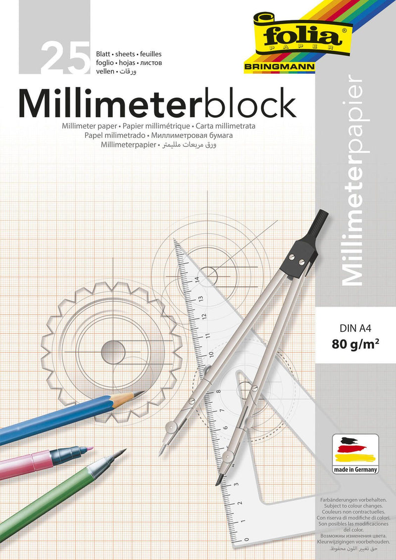 folia Millimeterblock DIN A4 Millimeter