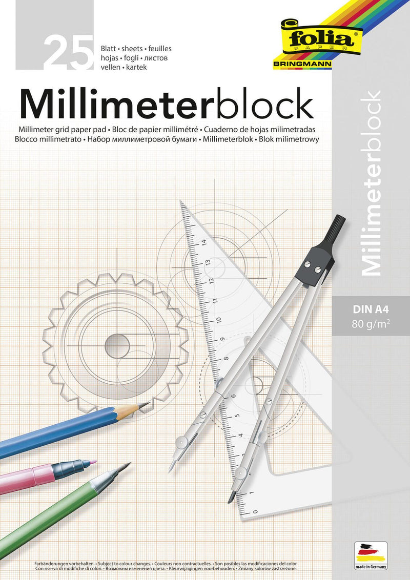folia Millimeterblock DIN A4 Millimeter