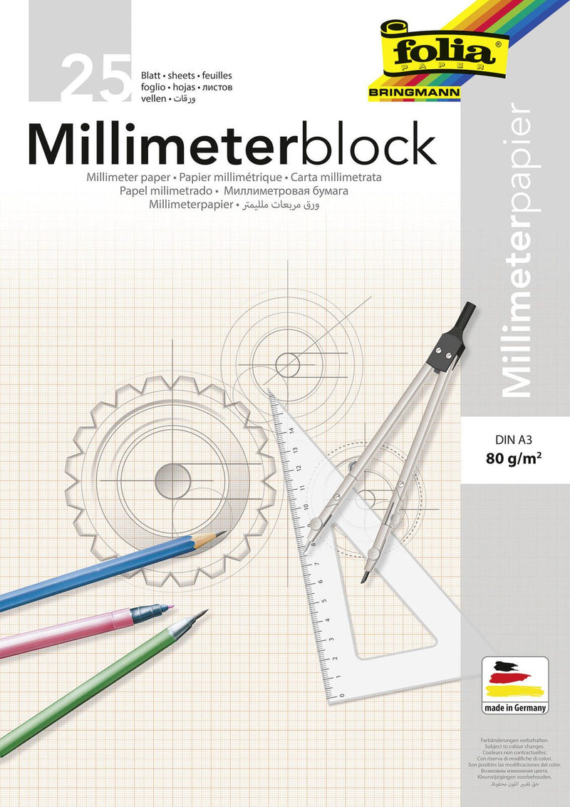 folia Millimeterblock DIN A3 Millimeter