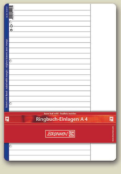 BRUNNEN Ringbucheinlagen DIN A4 liniert