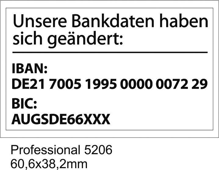 trodat Textstempel, individualisierbar 5206 IBAN ohne Logo