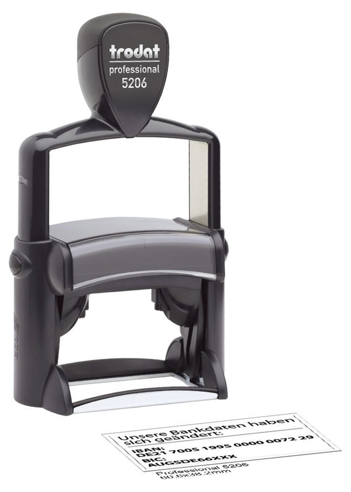 trodat Textstempel, individualisierbar 5206 IBAN ohne Logo