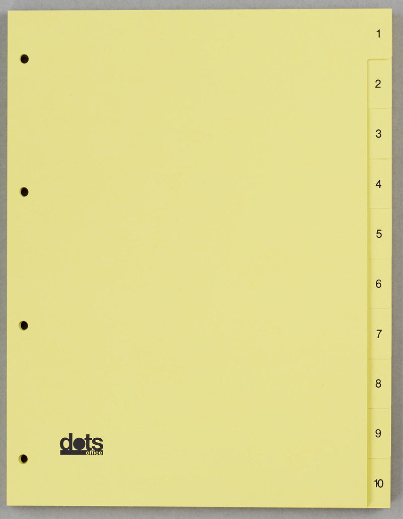 dots Ordnerregister Vollformat 1-10 DIN A4