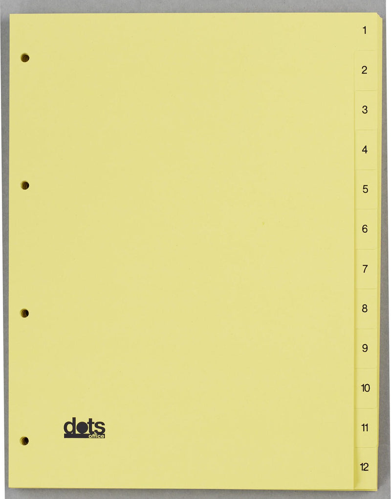dots Ordnerregister Vollformat 1-12 DIN A4