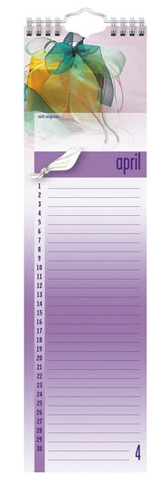 BRUNNEN Geburtstagskalender 9,5 x 34,5 cm