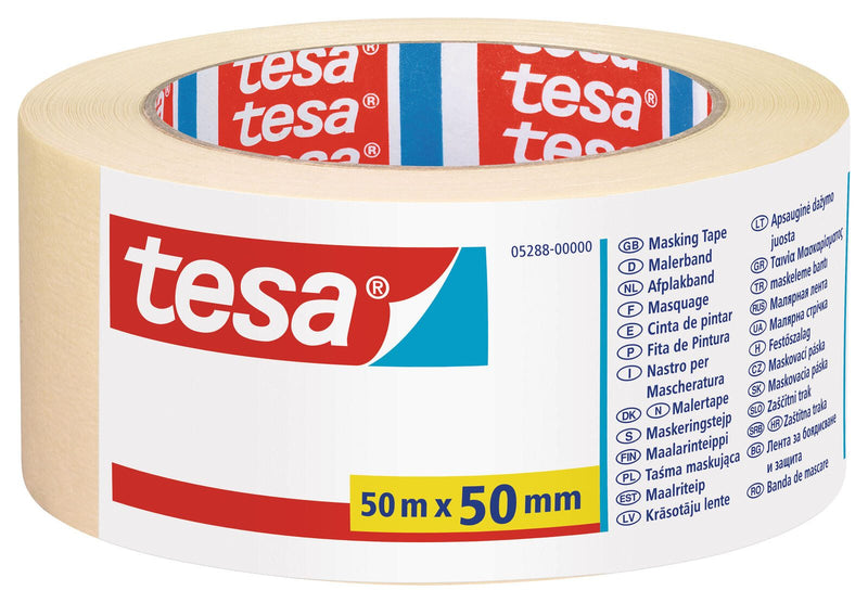 tesa Kreppband 50 mm x 50 m beige