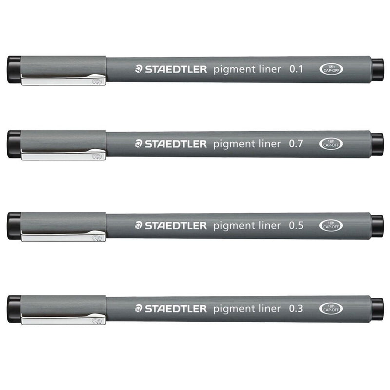 STAEDTLER Pigment Liner 308 Fineliner 0.3 mm Schwarz