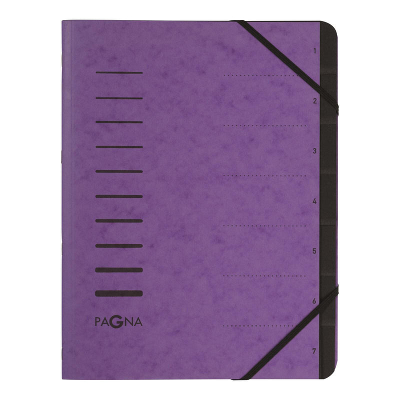 PAGNA Ordnungsmappe DIN A4 7-Fach aubergine