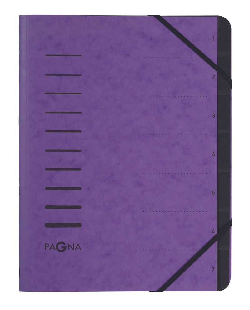 PAGNA Ordnungsmappe DIN A4 7-Fach aubergine
