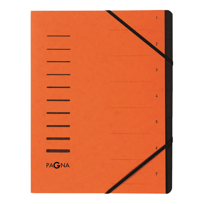 PAGNA Ordnungsmappe DIN A4 7-Fach orange