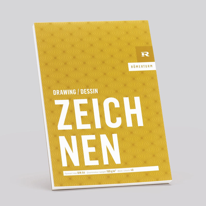 RÖMERTURM Zeichenblöcke Zeichenblock A4 160g hellweiß DIN A4 40 Blatt
