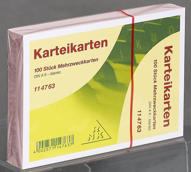 RNK-Verlag Karteikarten DIN A6 blanko rosa