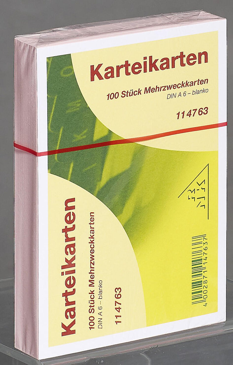 RNK-Verlag Karteikarten DIN A6 blanko rosa