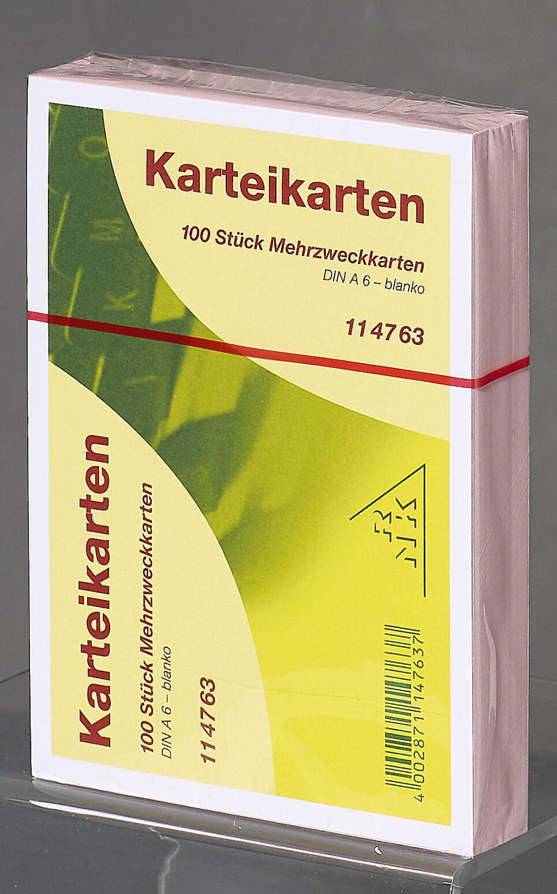 RNK-Verlag Karteikarten DIN A6 blanko rosa