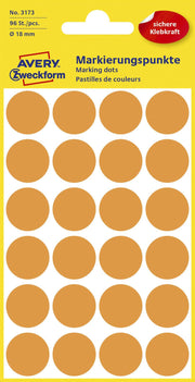 AVERY Zweckform Klebepunkte Ø 18,0 mm leuchtorange