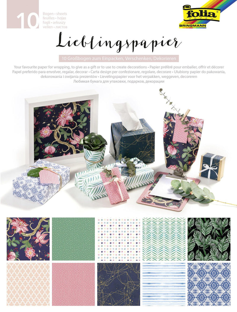 folia Geschenkpapier 50 cm x 70 cm mehrfarbig
