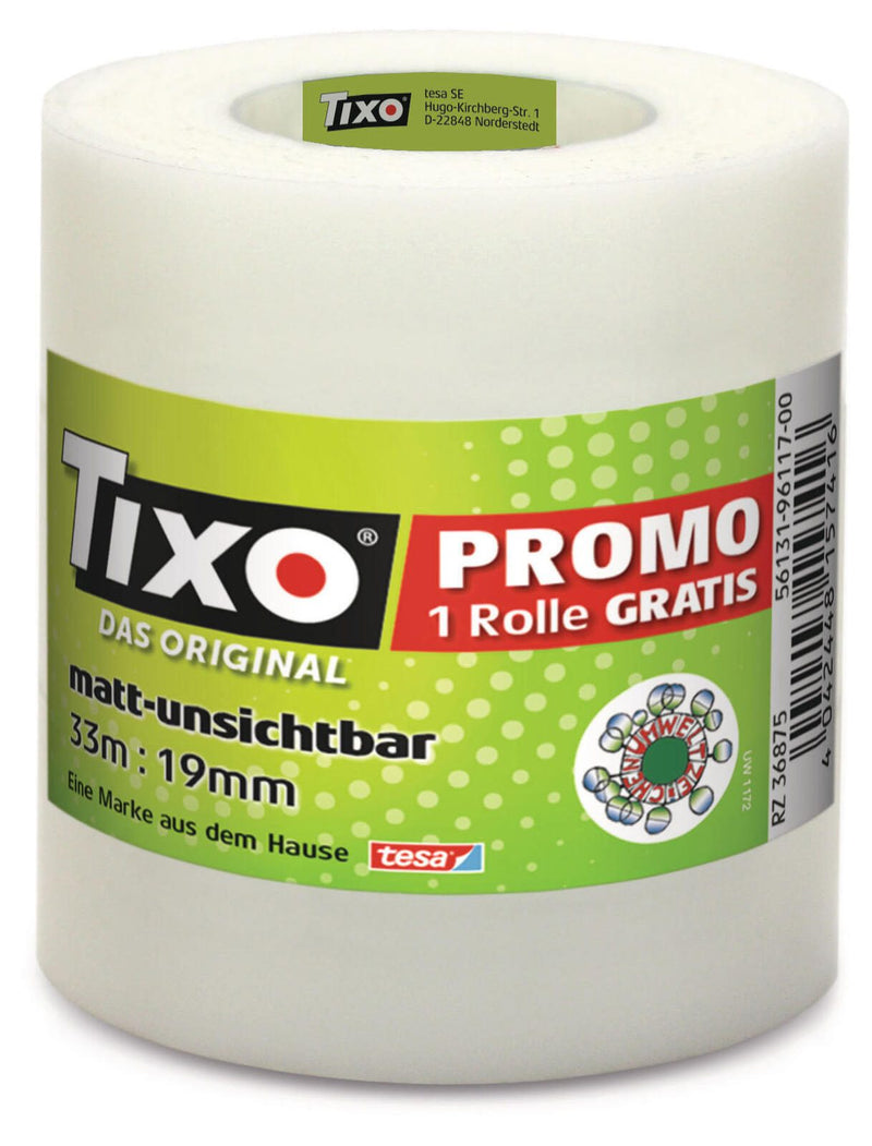 TIXO Klebefilm 19 mm x 33 m weiß