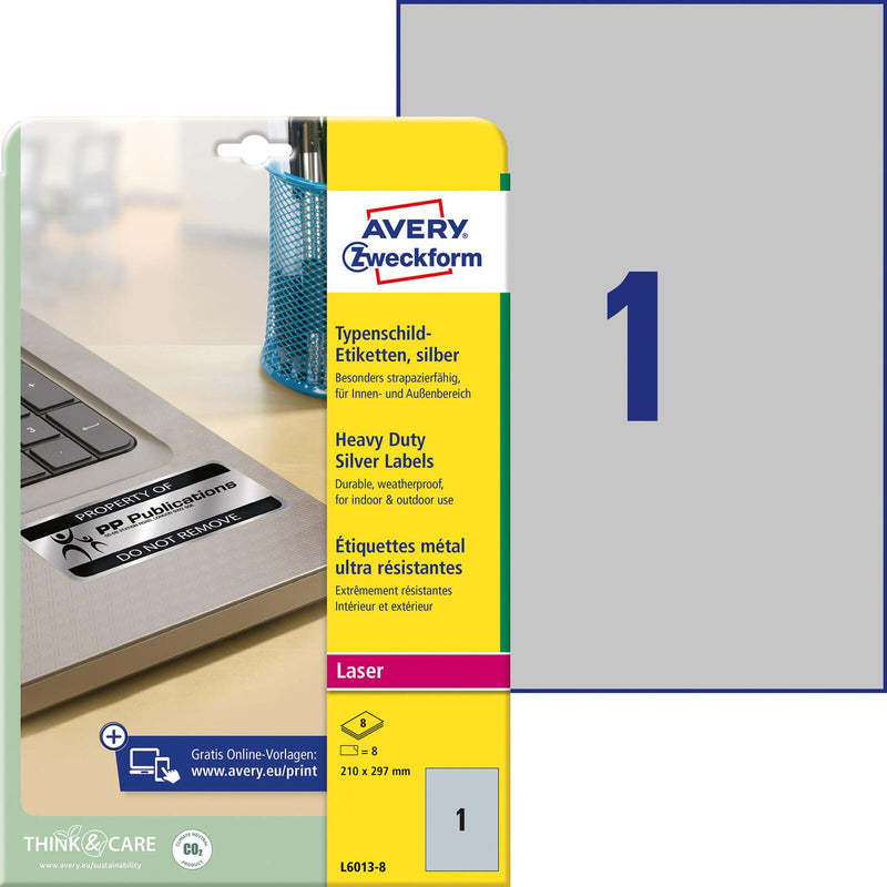 AVERY Zweckform Typenschildetiketten 210,0 x 297,0 mm