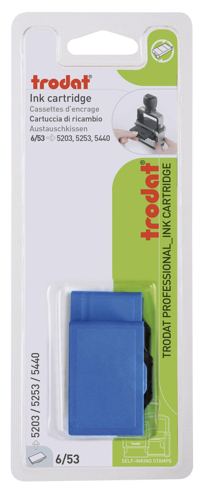 trodat Ersatzstempelkissen 5,6 x 3,3 cm blau