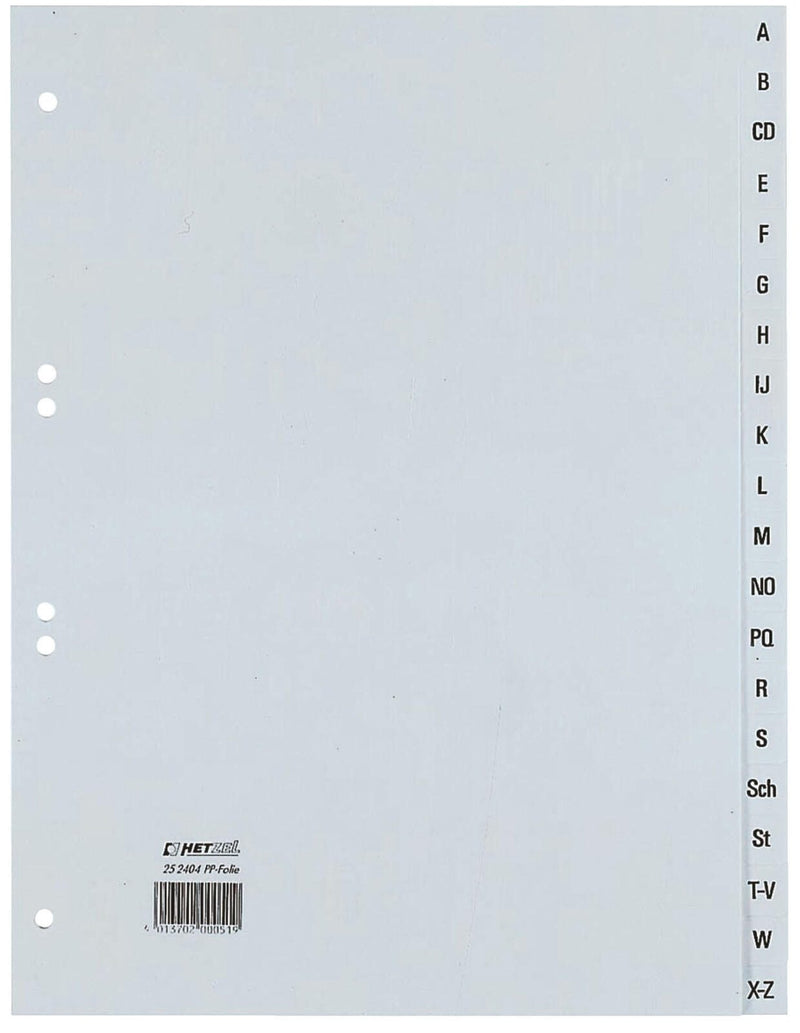 HETZEL Ordnerregister Vollformat A-Z DIN A4