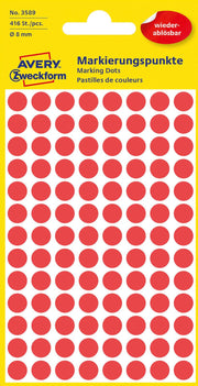 AVERY Zweckform Klebepunkte Ø 8,0 mm rot