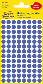 AVERY Zweckform Klebepunkte Ø 8,0 mm blau
