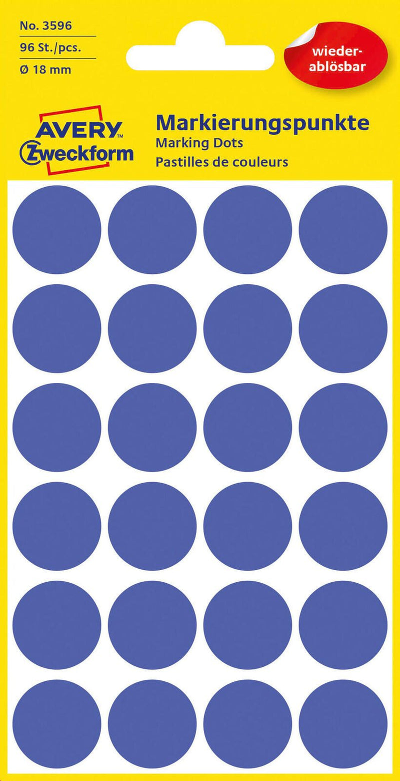AVERY Zweckform Klebepunkte Ø 18,0 mm blau