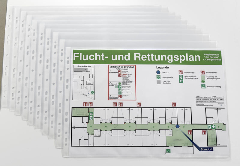 Lands Prospekthüllen DIN A3 quer 0.08 mm transparent