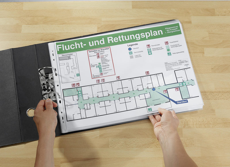 Lands Prospekthüllen DIN A3 quer 0.08 mm transparent