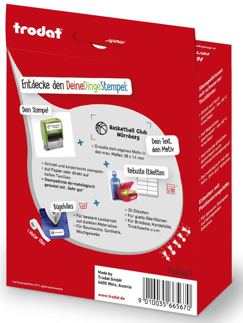 trodat Textstempel, individualisierbar DeineDingeStempel 8911 mit Logo