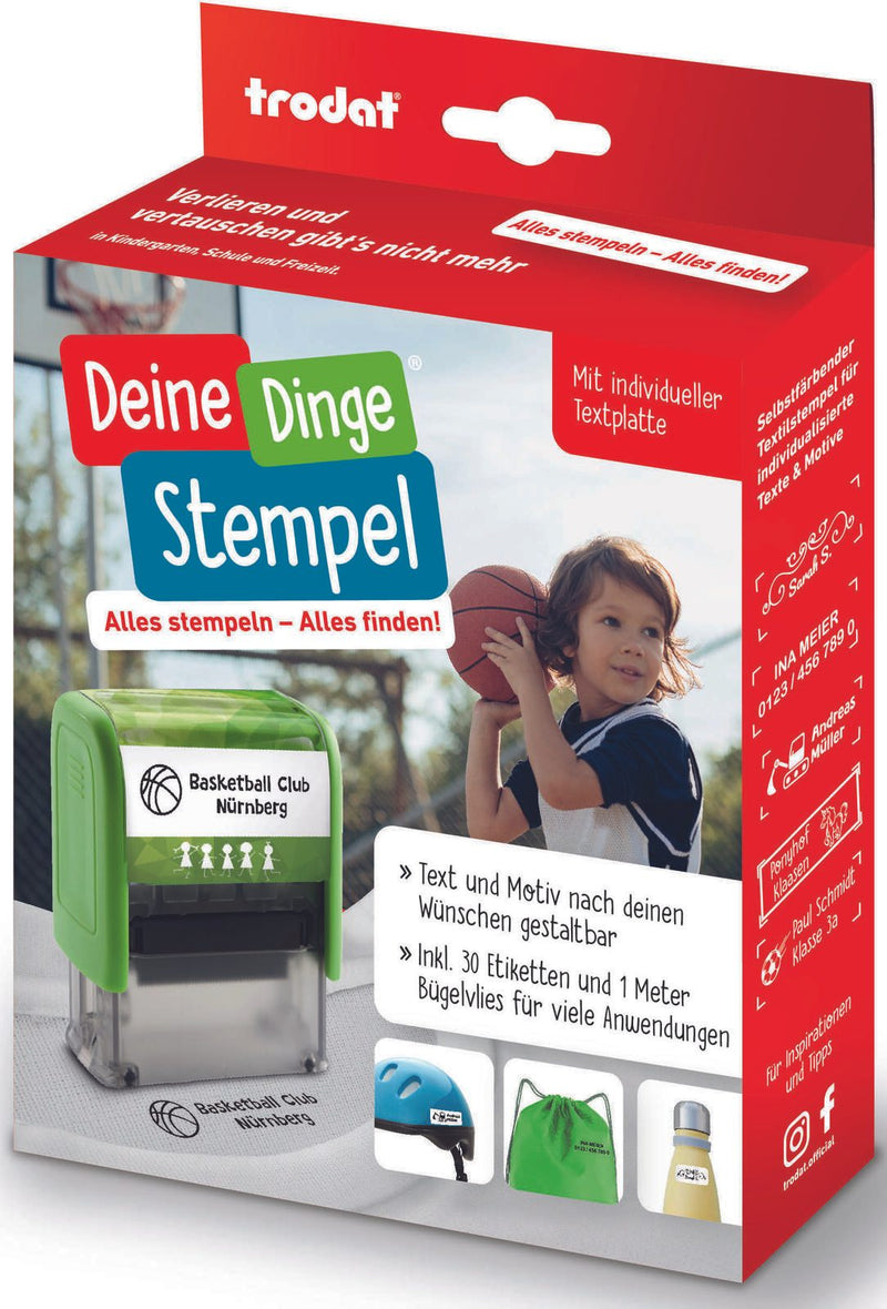 trodat Textstempel, individualisierbar DeineDingeStempel 8911 mit Logo