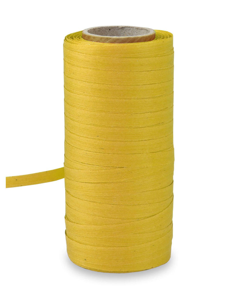 PRÄSENT Baumwollbänder 5 mm x 100 m gelb