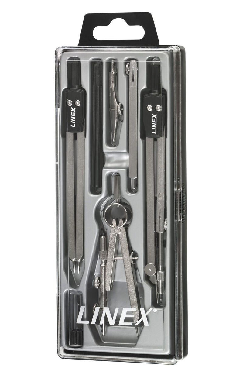 LINEX® Zirkel-Set schwarz, silber