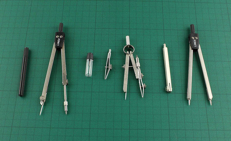 LINEX® Zirkel-Set schwarz, silber