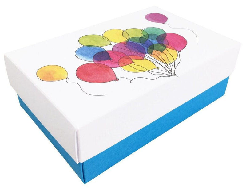 BUNTBOX Geschenkboxen-Set Geburtstag M 1,1 l - 17,0 x 11,0 x 6,0 cm weiß, blau, schwarz