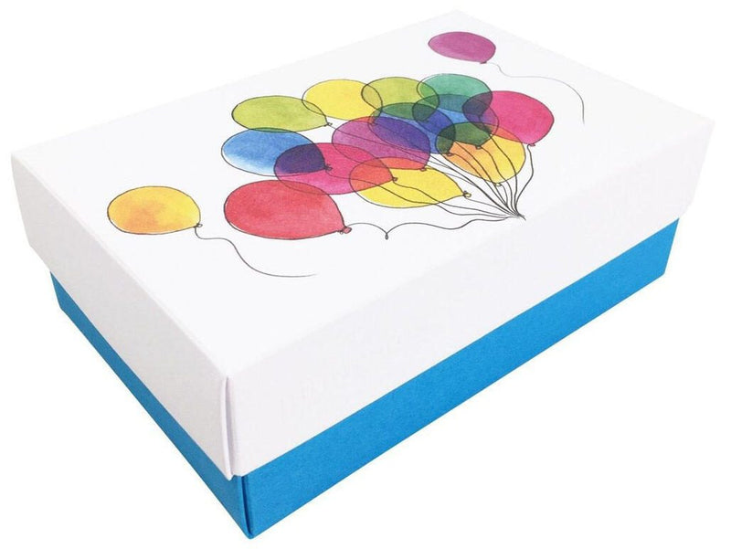 BUNTBOX Geschenkboxen-Set Geburtstag L 3,6 l - 26,6 x 17,2 x 7,8 cm weiß, blau, schwarz