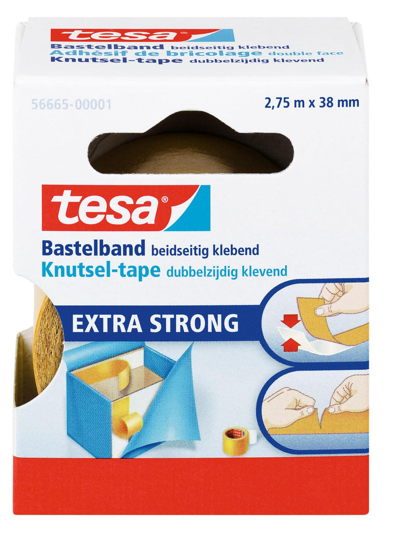 tesa doppelseitiges Klebeband 38 mm x 2.75 m braun