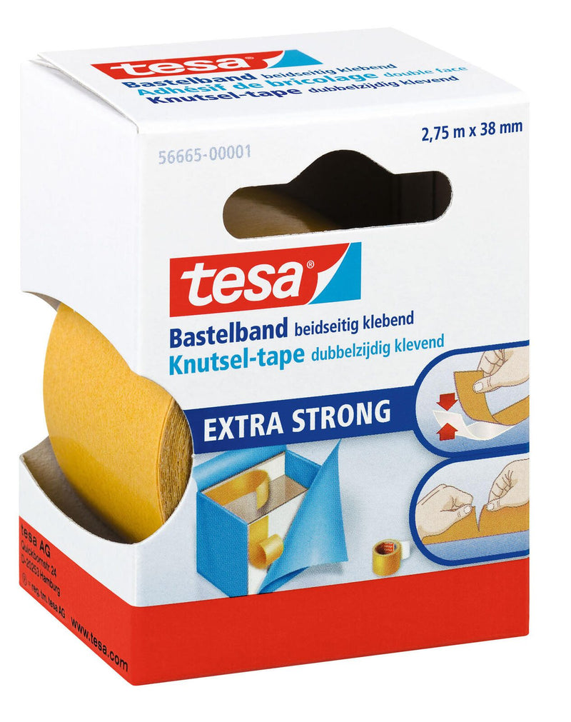 tesa doppelseitiges Klebeband 38 mm x 2.75 m braun